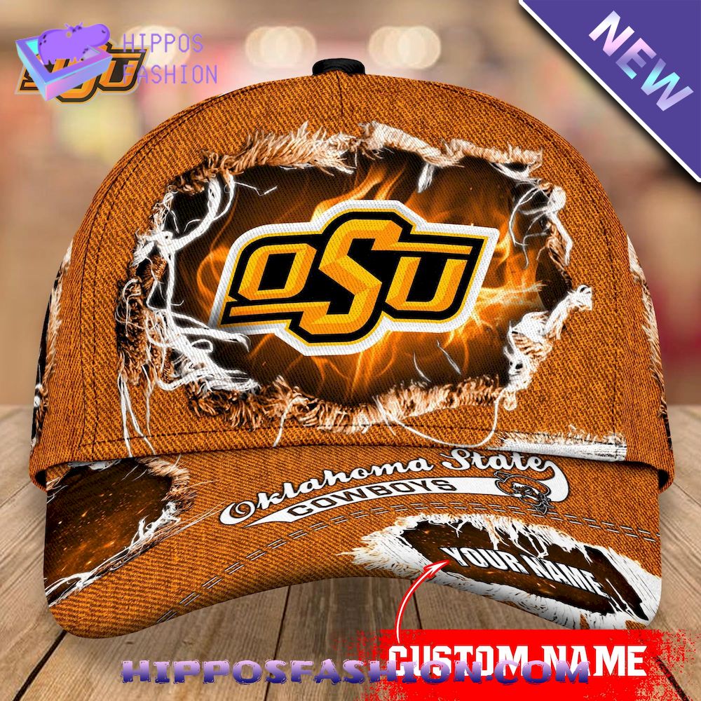 Oklahoma State Cowboys Custom Name Baseball Cap