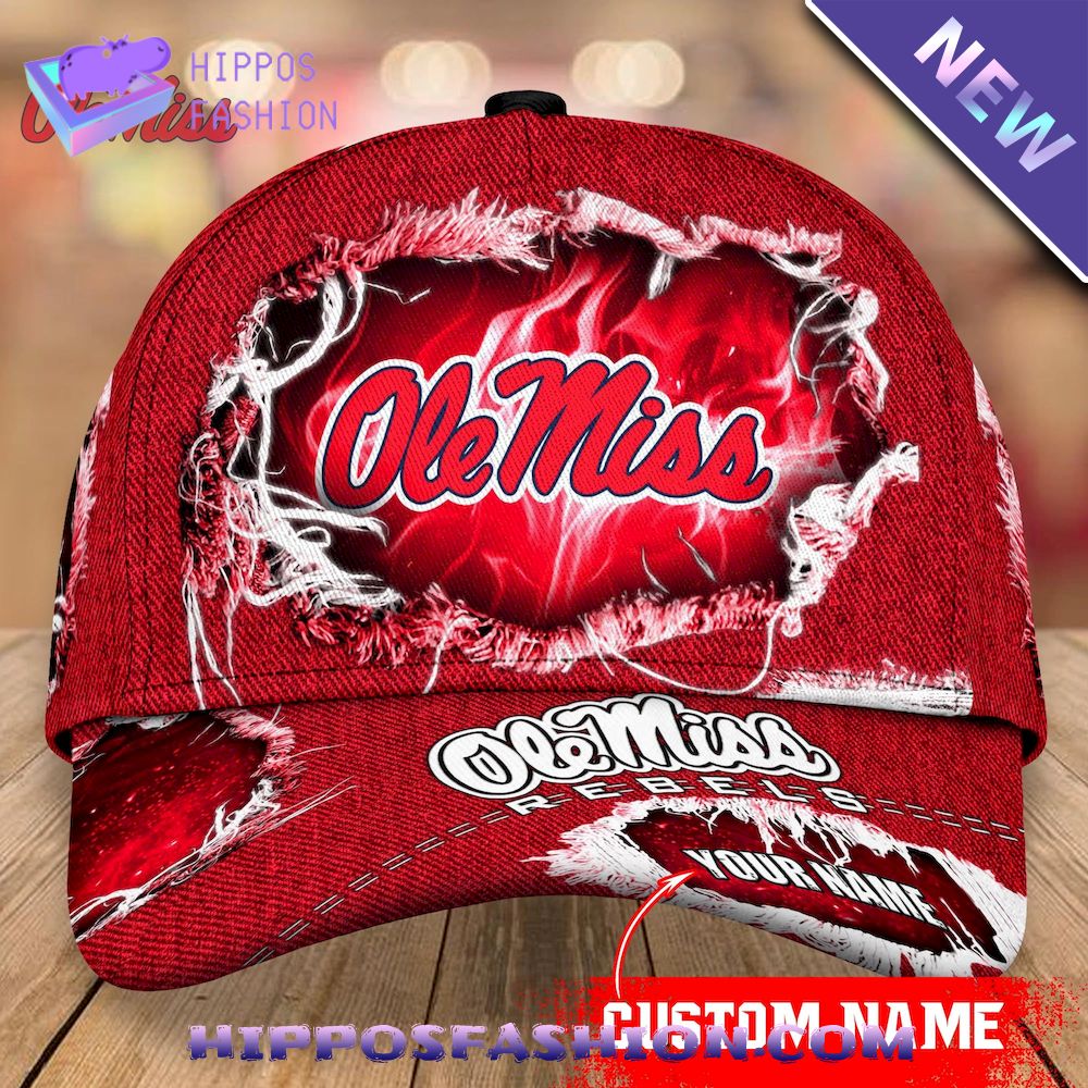 Ole Miss Rebels Custom Name Baseball Cap