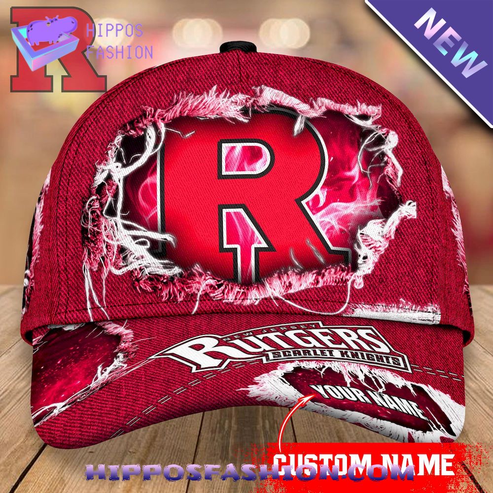 Rutgers Scarlet Knights Custom Name Baseball Cap