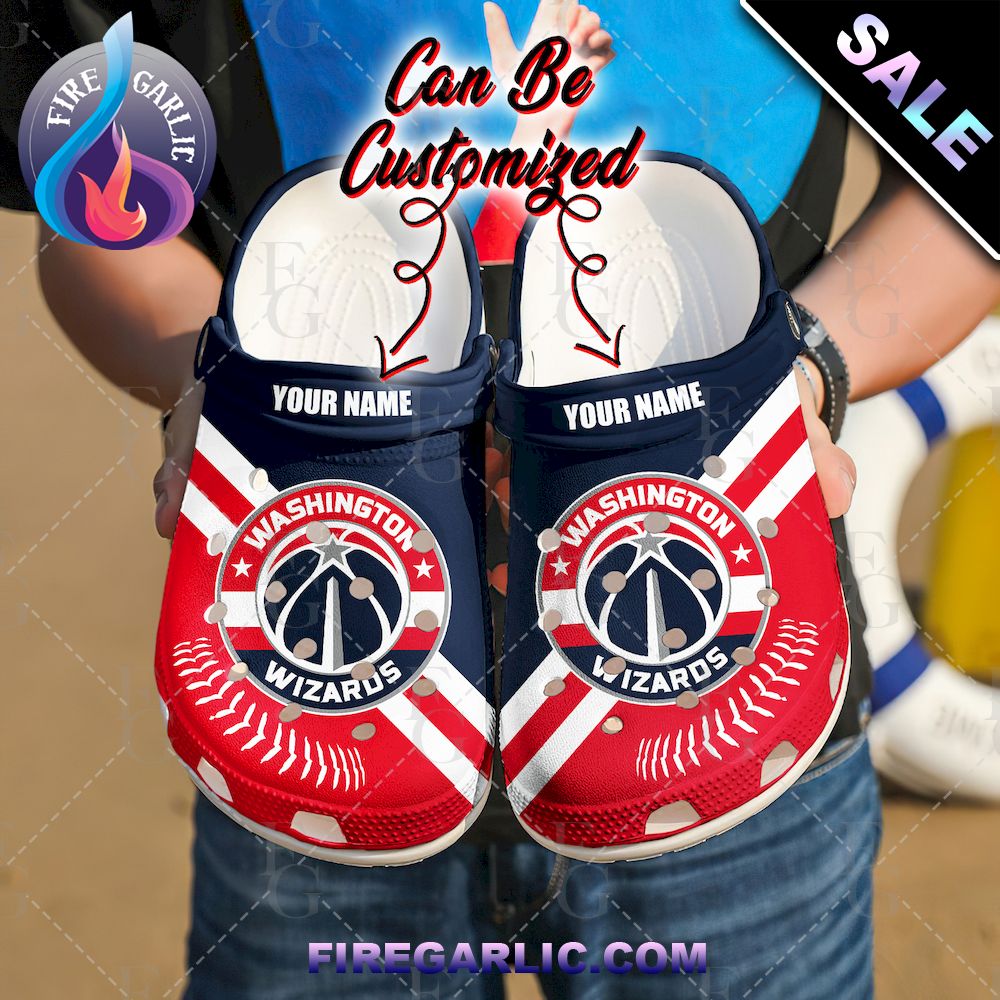Washington Wizards Basketball Personalized Crocs Clogs shoes